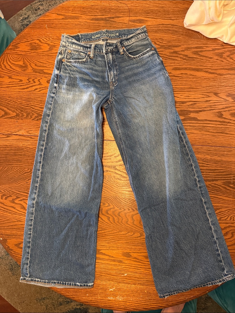 American Eagle Outfitters Light Blue Wide-Leg Flare Jeans